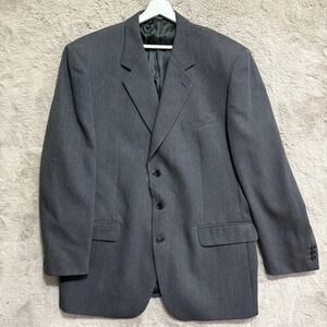 Manzoni Couture Men's Grey Wool Blazer Jacket 44R‎ Italy Career Business
